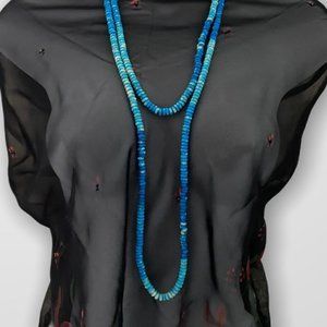 6/$16 NWOT long beaded necklace in blues